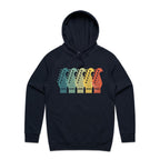 Vintage Guitar Headstock - Mens Hoodie Navy Mens Hoodie Music Printed In Australia