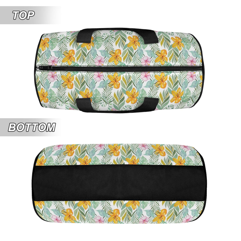 Tropical Flowers And Leaves Duffle Bag Duffle Bag Printed Offshore
