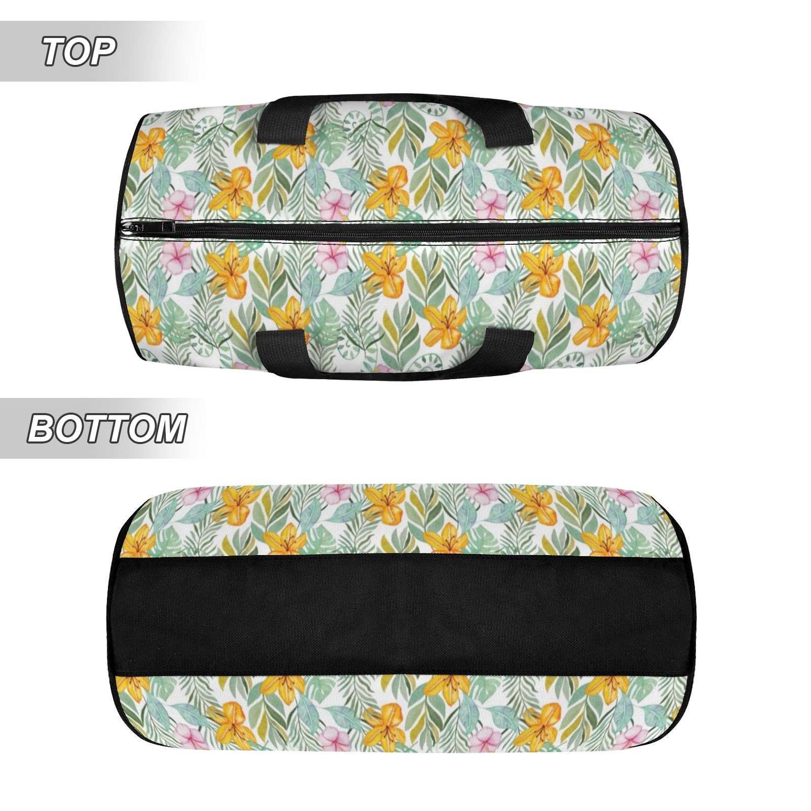 Tropical Flowers And Leaves Duffle Bag Duffle Bag Printed Offshore