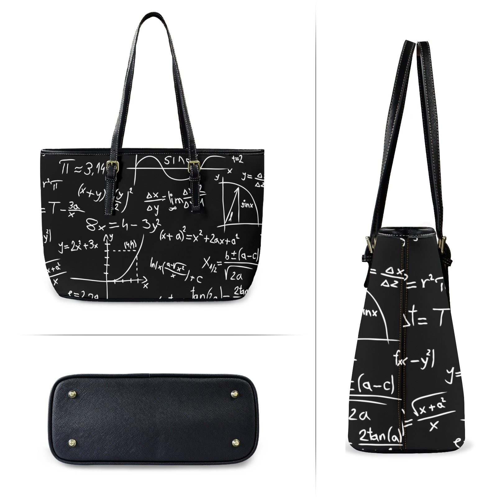 Equations - Leather Tote Bag-Large