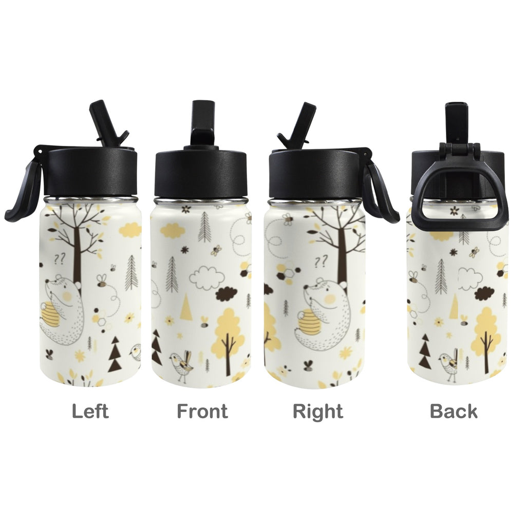 Honey Bear 12oz Kids Water Bottle with Straw Lid