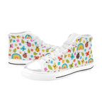 Ladybugs And Rainbows - Kids' High Top Canvas Shoes Kids High Top Canvas Shoes animal Printed Offshore