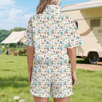 Travel And Explore Women's Windbreaker Short Set Women's Windbreaker Short Set Printed Offshore