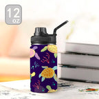 Turtles Kids Water Bottle with Chug Lid (12 oz) Kids Water Bottle with Chug Lid animal Ocean Printed Offshore