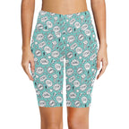 Comic Book Speech Bubbles Women's Bike Shorts With Side Pockets Women's Bike Shorts comic Printed Offshore
