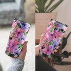 Bright Pink Floral - 20oz Mobile Tumbler with Lid (Black Lock) 20oz Travel Mug Printed Offshore