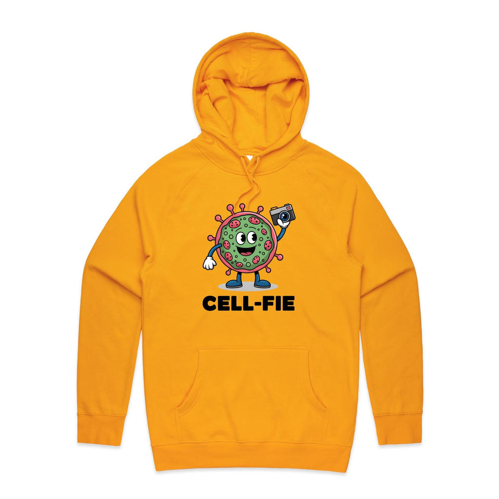 Cell-fie Cell Selfie Men's AS Colour Hoodie Gold Mens Hoodie Printed In Australia Science