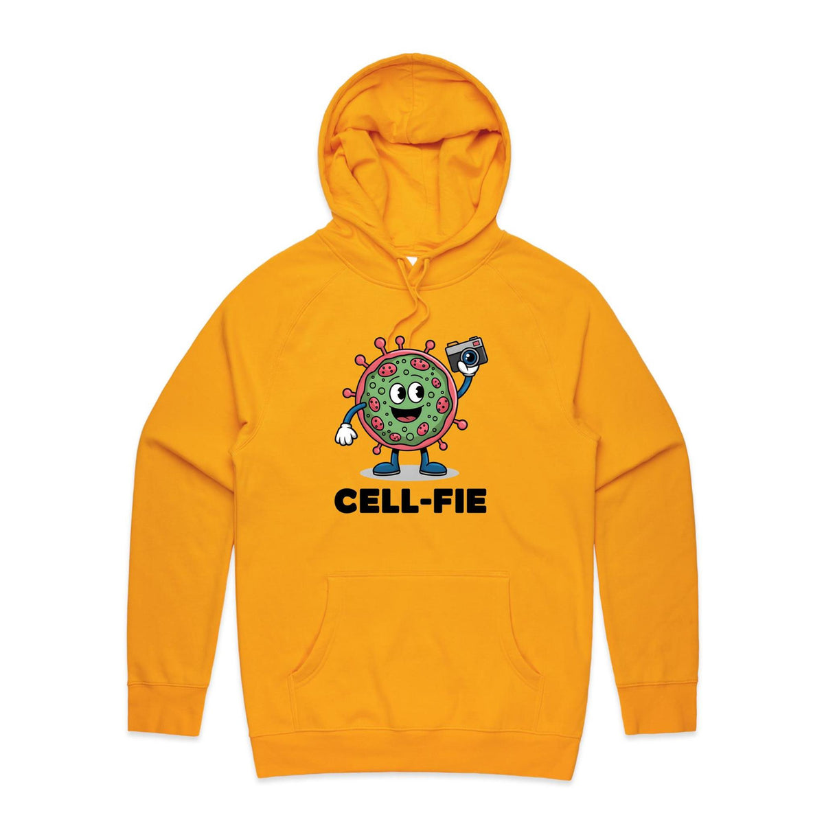 Cell-fie Cell Selfie Men's AS Colour Hoodie Gold Mens Hoodie Printed In Australia Science