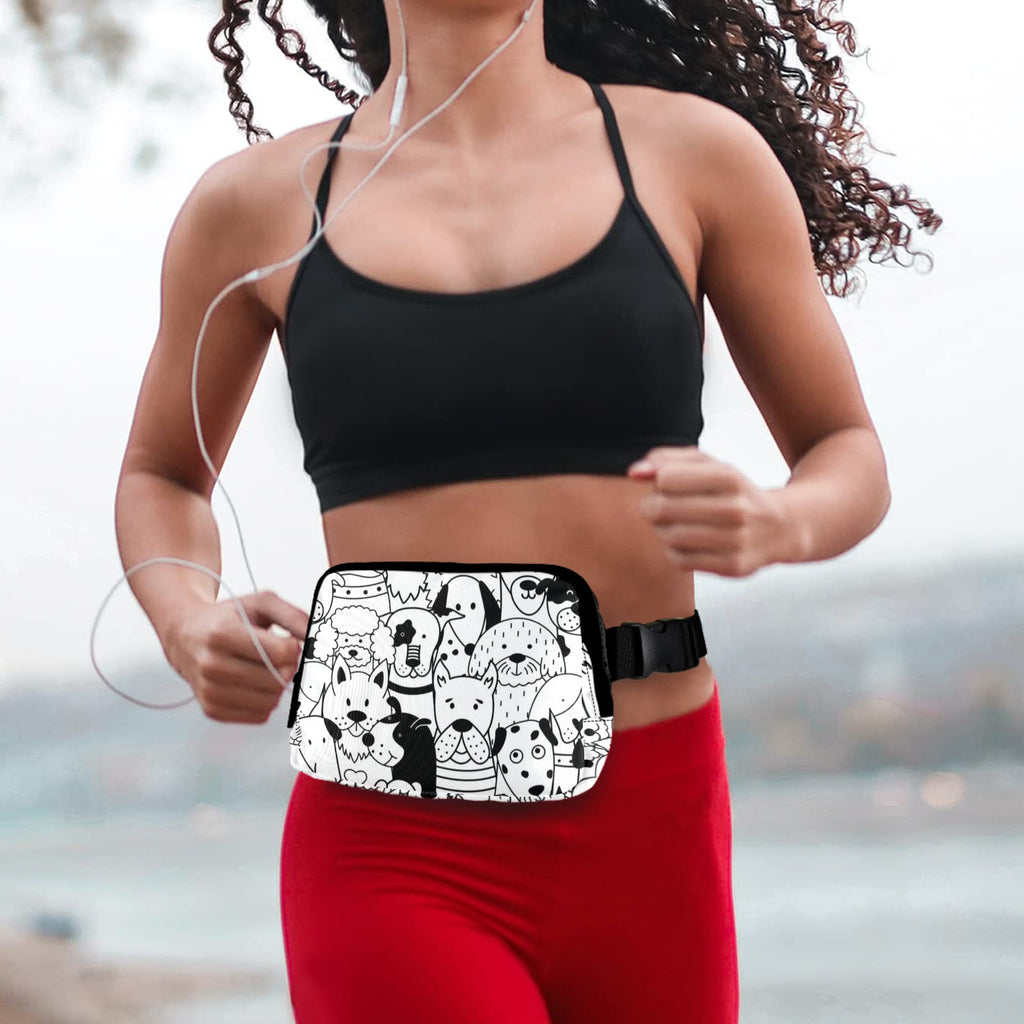 Black And White Dogs - Belt Bag