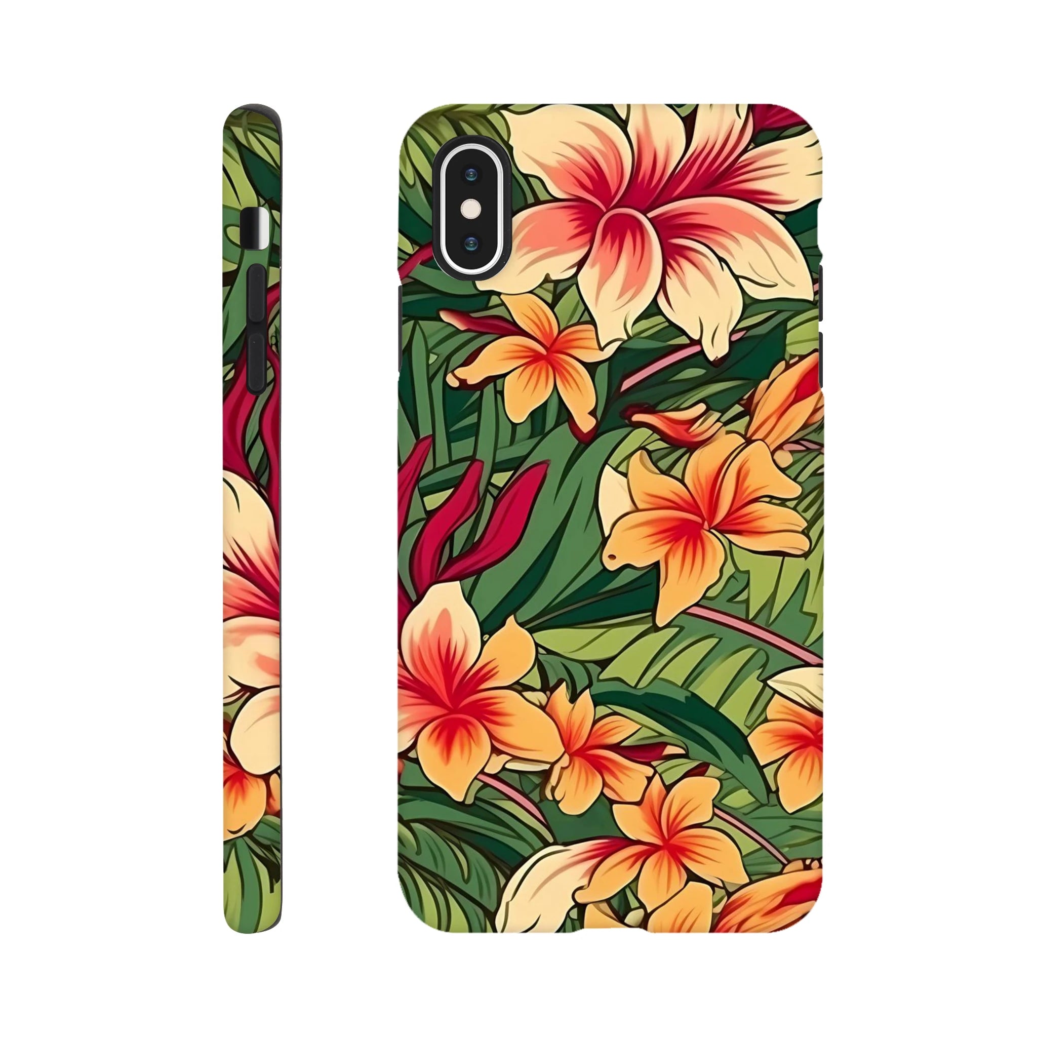 Vintage Hawaiian Floral - Apple iPhone Tough case iPhone Tough Case Globally Fulfilled Plants Surf