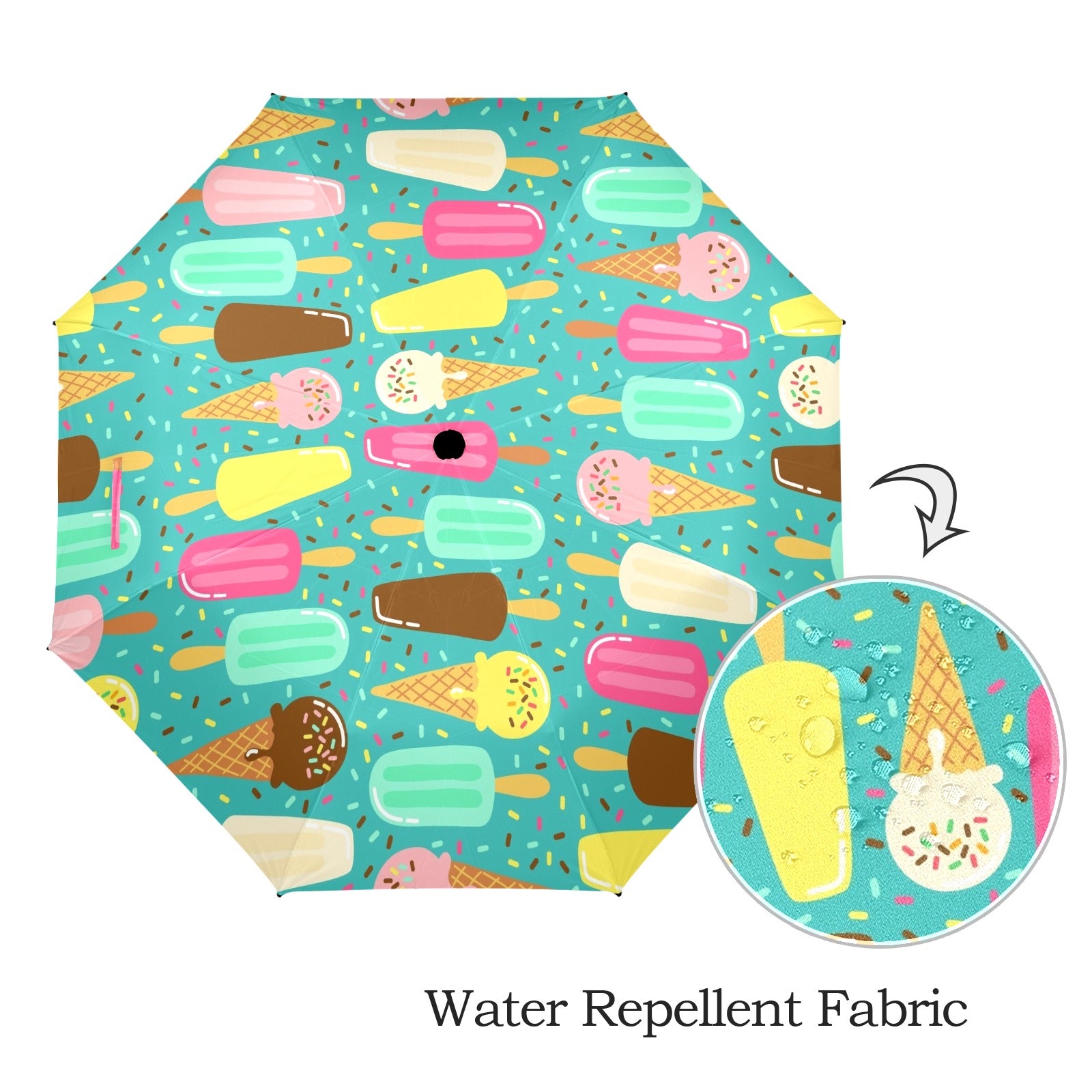 Ice Cream - Semi-Automatic Foldable Umbrella (Model U12) Semi-Automatic Foldable Umbrella (U12)