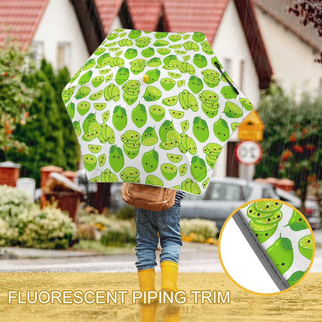 Cute Limes Kids Safe Round Corner Umbrella Kids Safe Round Corner Umbrella Food Printed Offshore