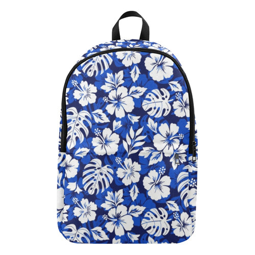 Blue Hawaiian Floral - Fabric Backpack