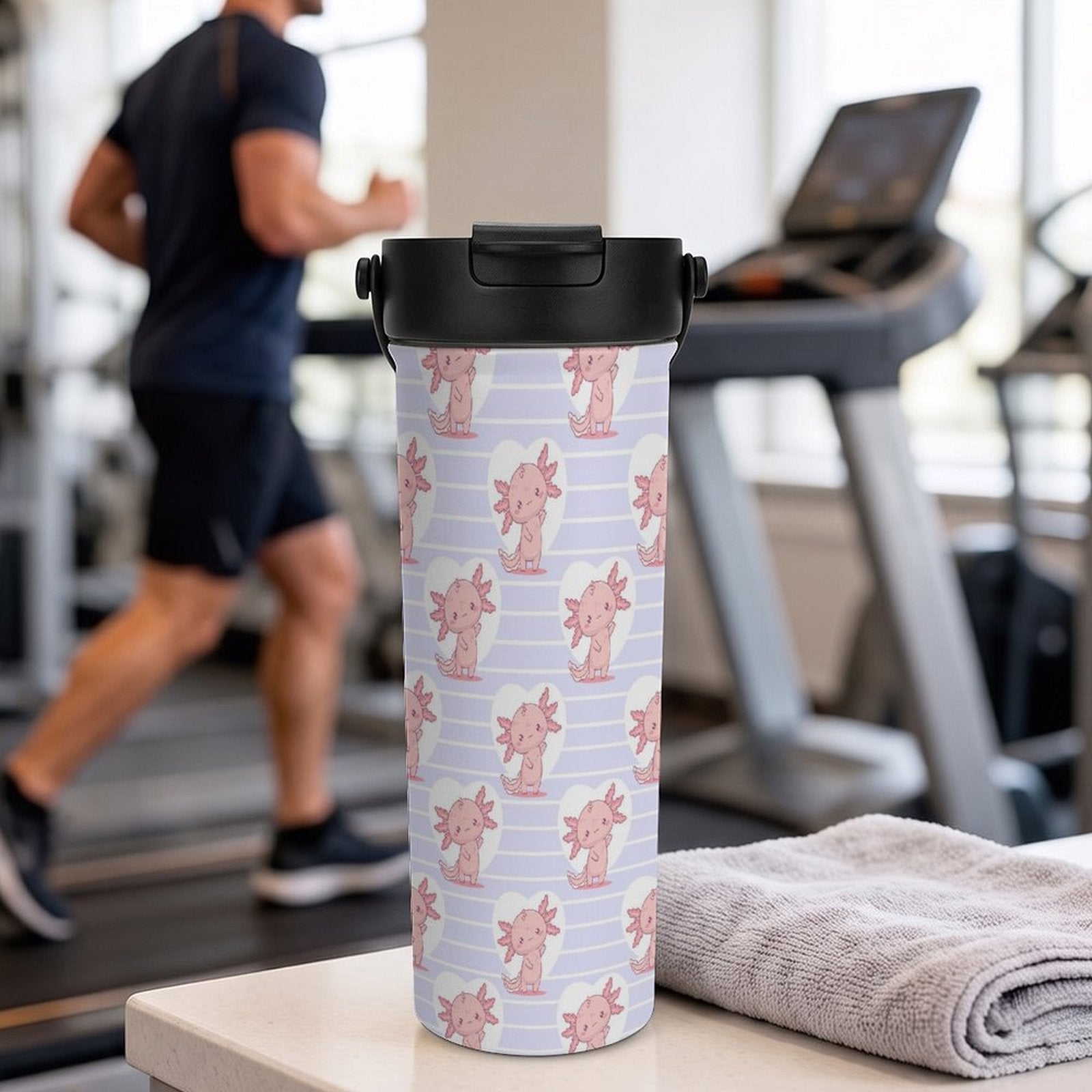 Axolotl Love 20oz Tea Tumbler with Carry Handle