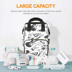 Rock Music - Multi-Function Backpack, Nappy / Diaper Bag