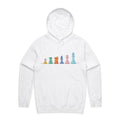 Chess Men's AS Colour Hoodie White Mens Hoodie Chess Games Printed In Australia