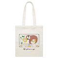 Sloth Cassette Tape Parcel Canvas Tote Bag Default Title Small Tote Bag animal Music Printed In Australia Retro