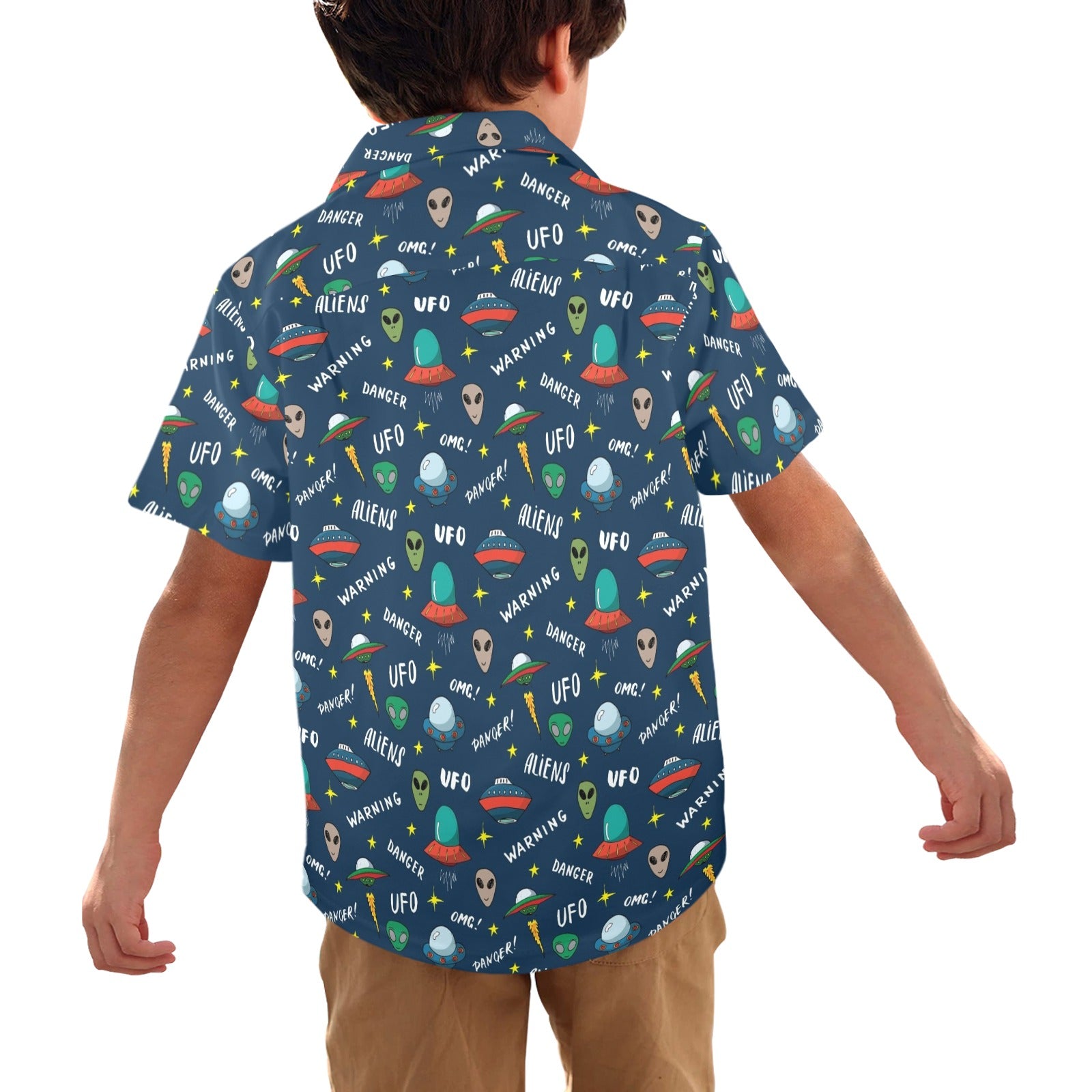 UFO's And Aliens Junior Kids Hawaiian Shirt