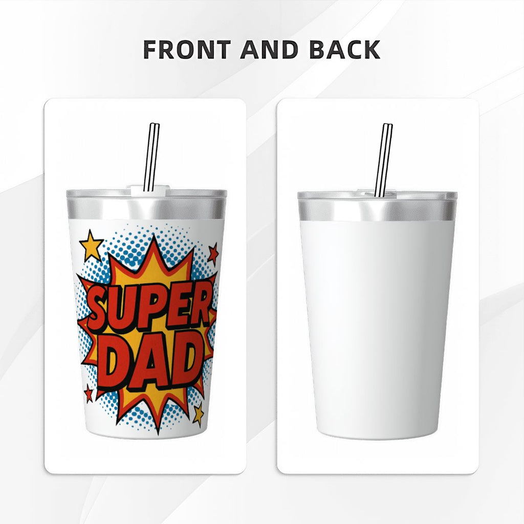 Super Dad Small Stainless Steel Travel Mug Cup 12oz/350ml