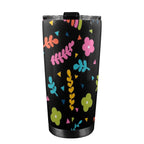 Rainbows And Flowers - 20oz Mobile Tumbler with Lid (Black Lock)
