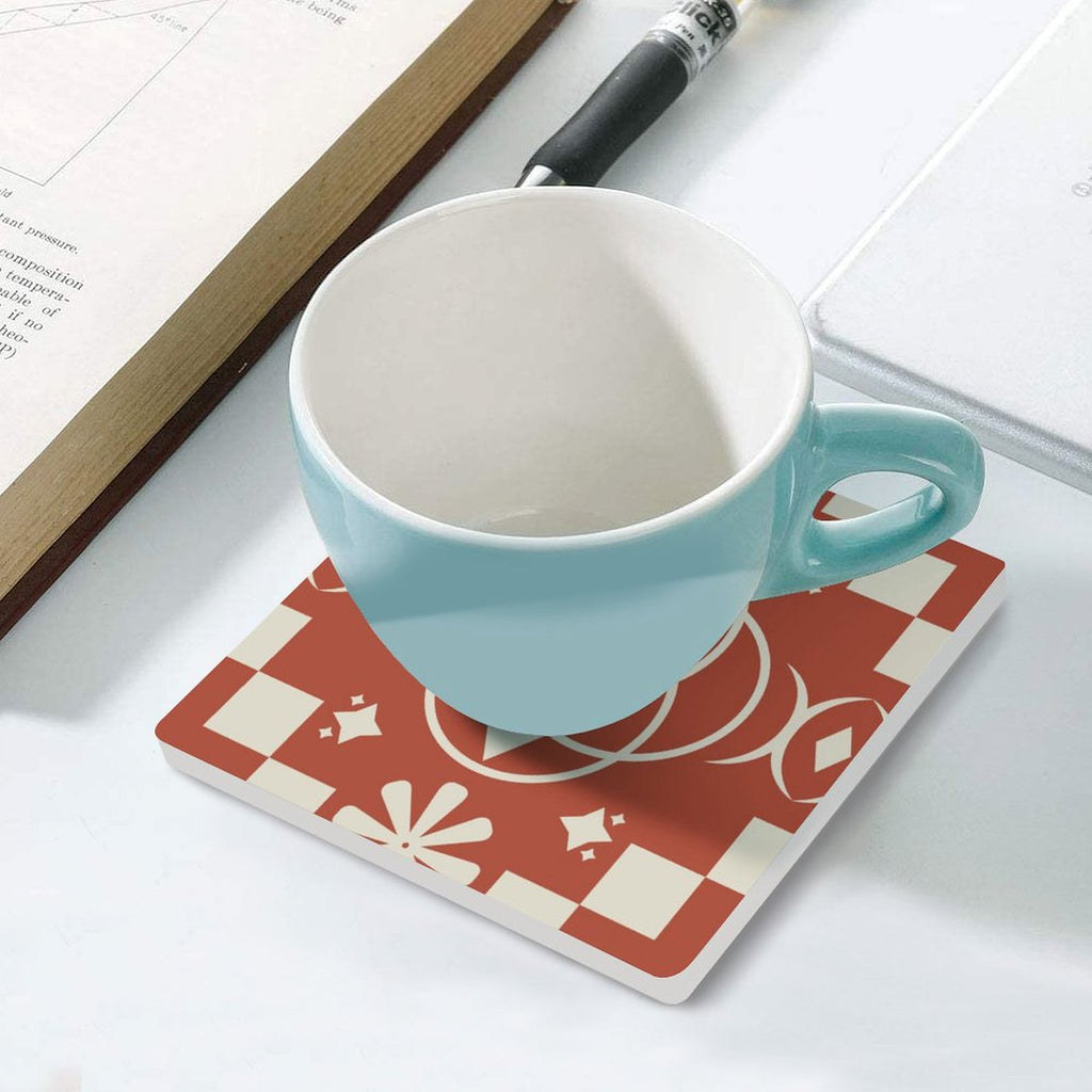 Art Deco - Ceramic Coasters (Square) Ceramic Coasters Printed Offshore
