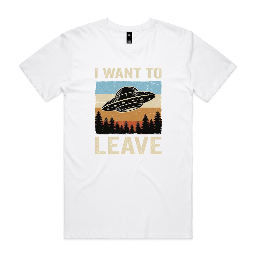 UFO I Want To Leave Men's AS Colour T-shirt