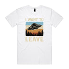 UFO I Want To Leave Men's AS Colour T-shirt