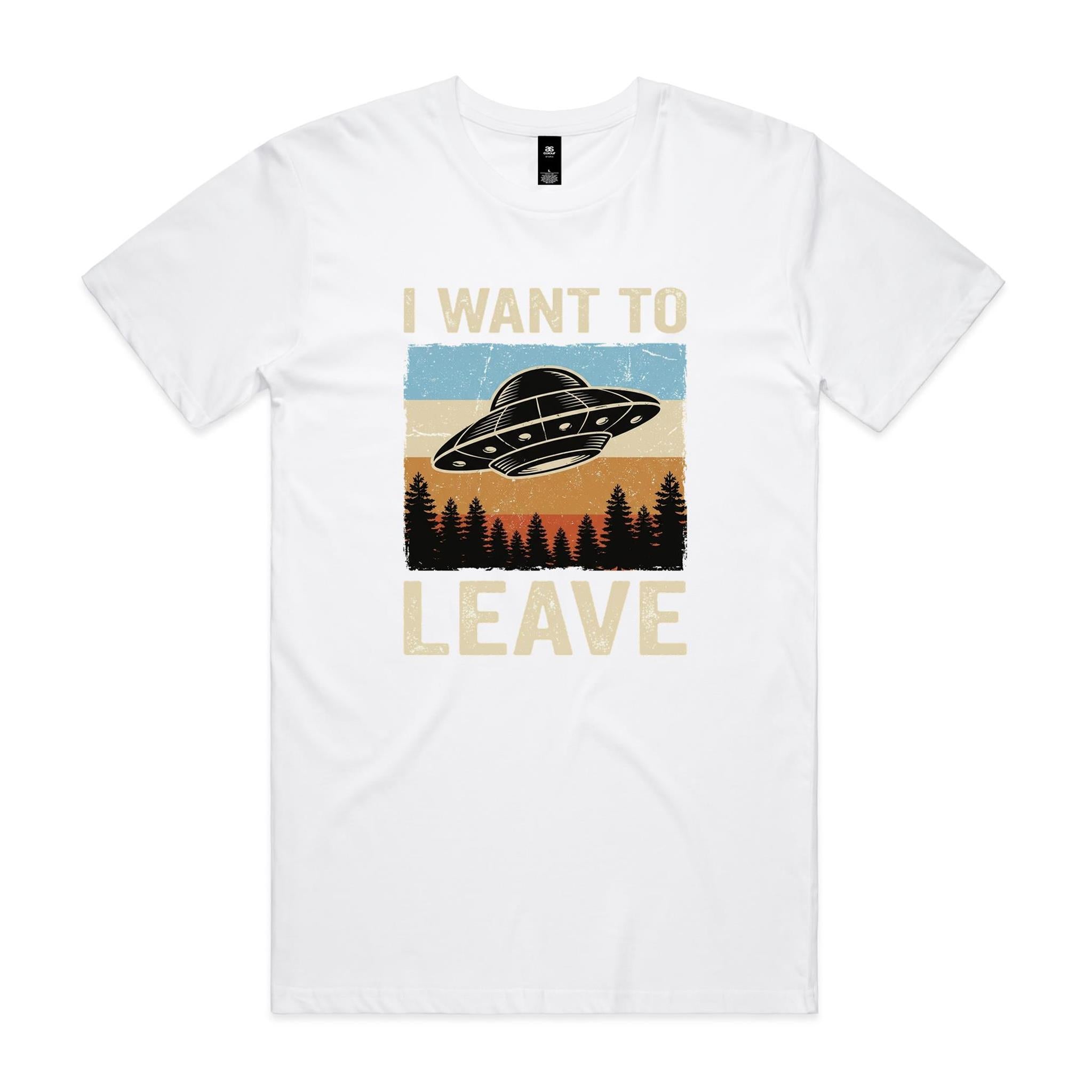 UFO I Want To Leave Men's AS Colour T-shirt
