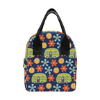 Hippy Caravan - Zipper Lunch Bag One Size Zipper Lunch Bag Printed Offshore