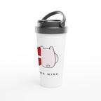 Forever Mine - White 15oz Stainless Steel Travel Mug Travel Mug animal Globally Fulfilled love