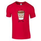 Personalised - Coffee Characters - Classic Unisex Crewneck T-shirt Red Personalised T-shirt Coffee Customise Globally Fulfilled Personalise
