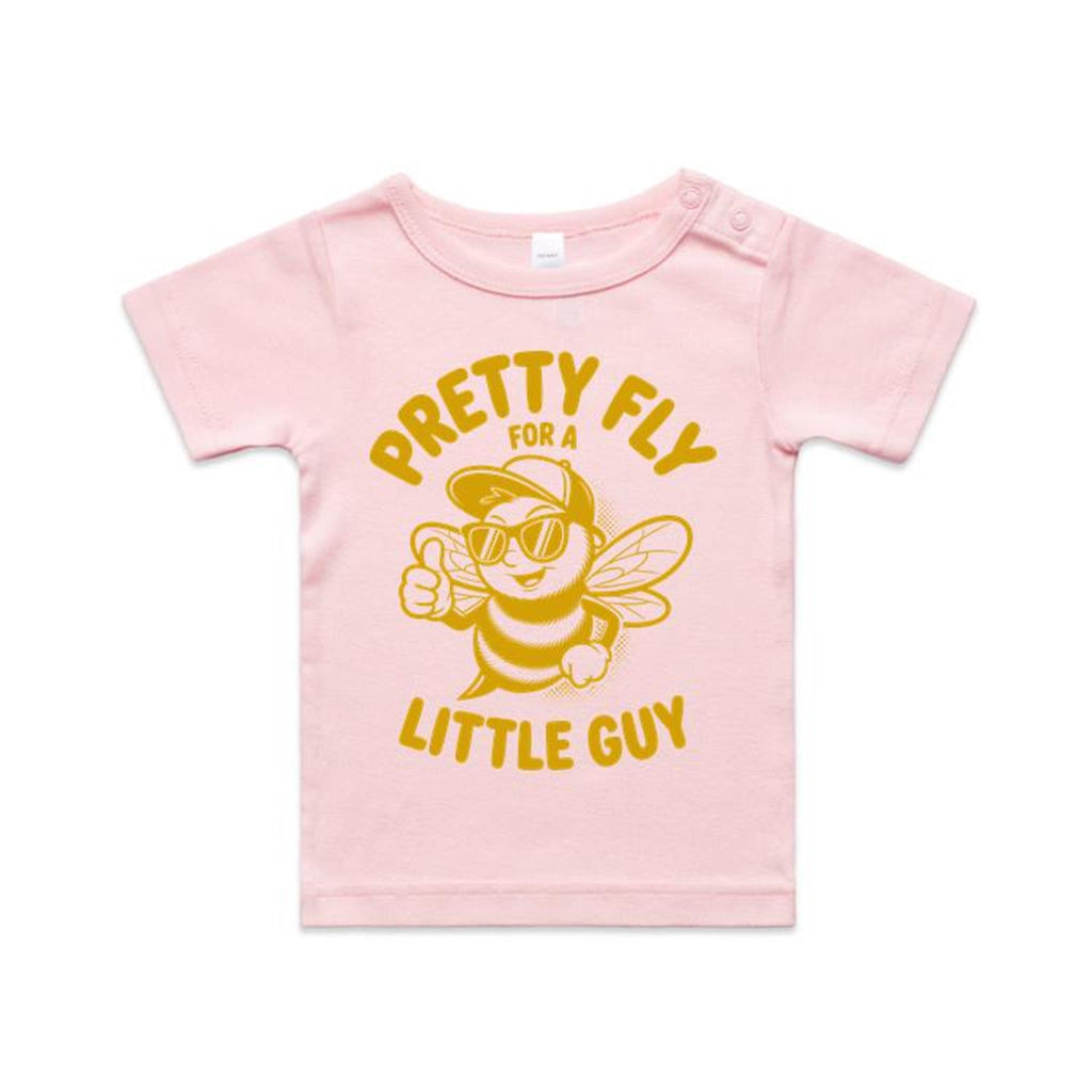 Pretty Fly For A Little Guy, Cool Bee AS Colour Baby T-shirt Pink Baby T-shirt animal Printed In Australia