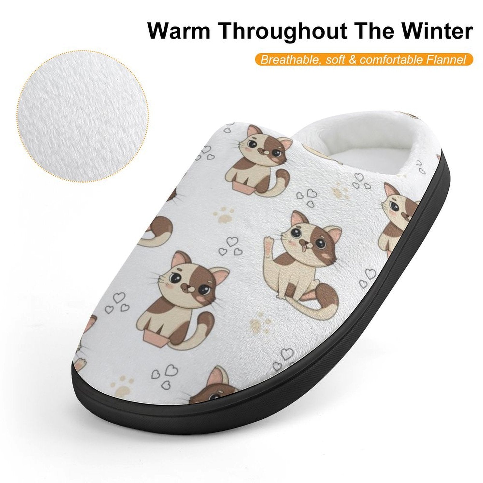 Cheeky Cats Kids Cotton Slippers