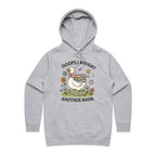 Oops, I Bought Another Book - Womens Hoodie Grey Marle Womens Hoodie animal Printed In Australia Reading