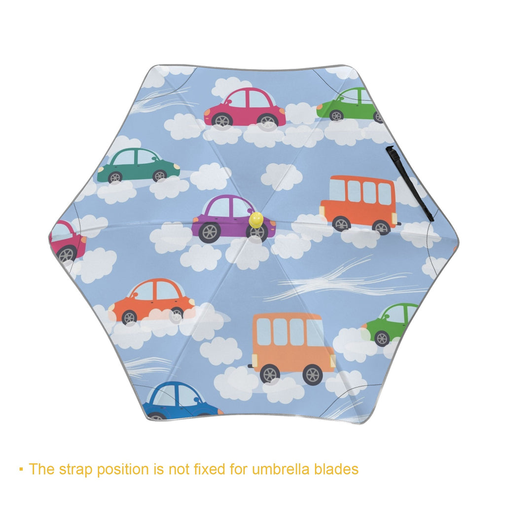 Colourful Cars Kids Safe Round Corner Umbrella
