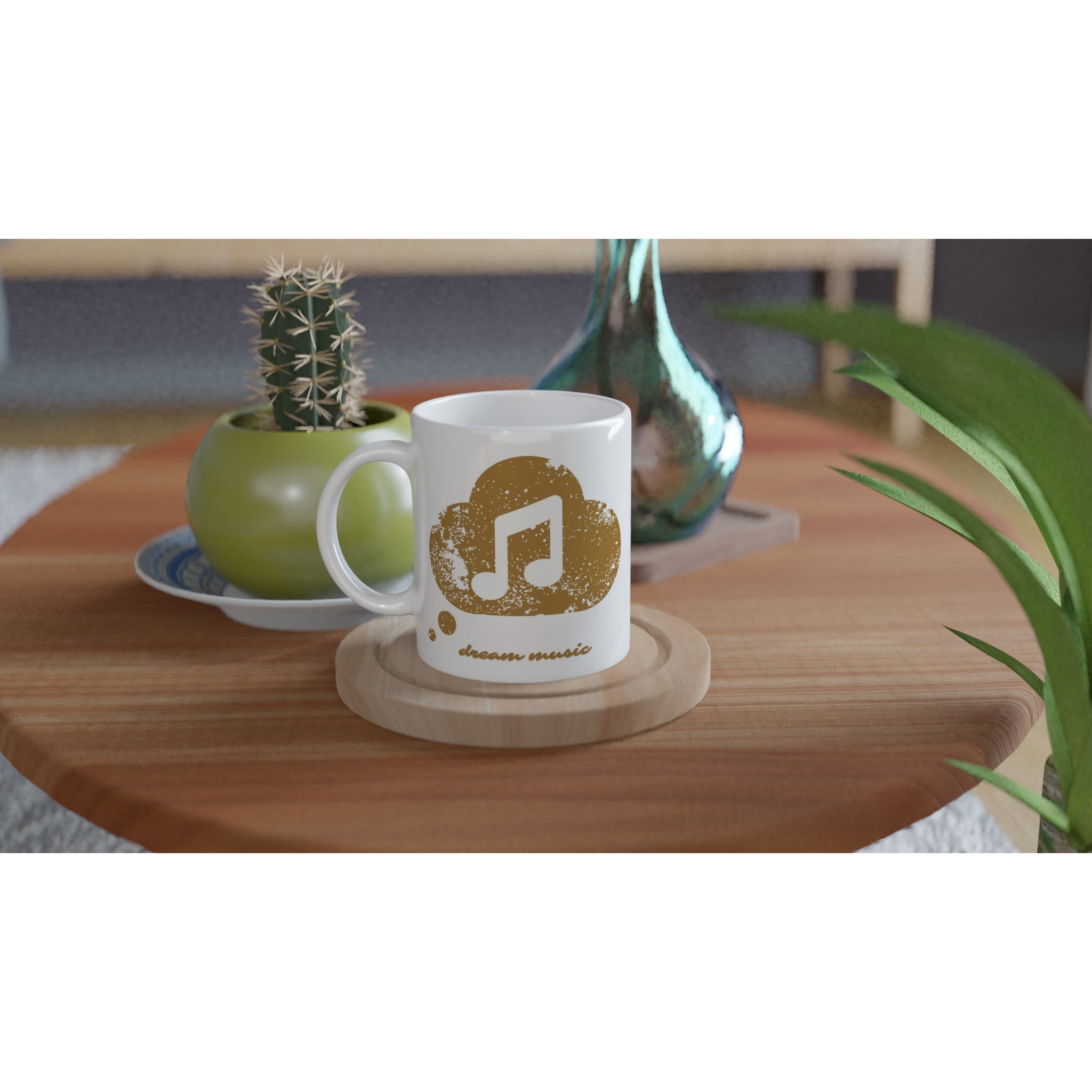 Dream Music - White 11oz Ceramic Mug White 11oz Mug Globally Fulfilled Music