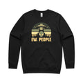 Ew People, Alien AS Colour Stencil Crew Sweatshirt Unisex Black Sweatshirt Printed In Australia Sci Fi