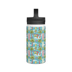 Summer Surf Stainless Steel Water Bottle, Handle Lid Stainless Steel Water Bottle With Handle Lid Globally Fulfilled Summer Surf