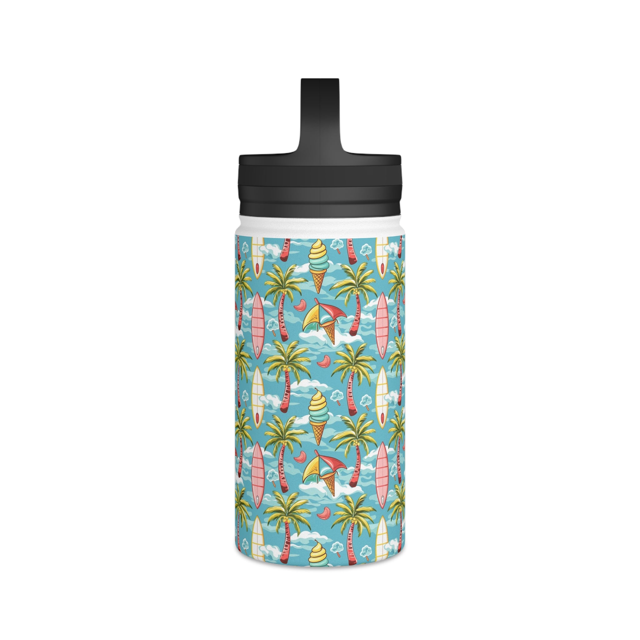 Summer Surf Stainless Steel Water Bottle, Handle Lid Stainless Steel Water Bottle With Handle Lid Globally Fulfilled Summer Surf