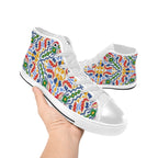 Bright Burst - Men's High Top Canvas Shoes