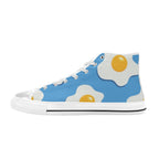 Fried Eggs - Kids High Top Canvas Shoes