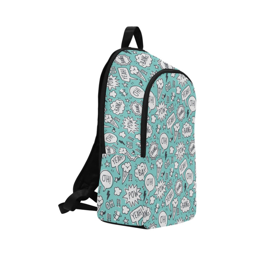 Comic Book Speech Bubbles - Fabric Backpack
