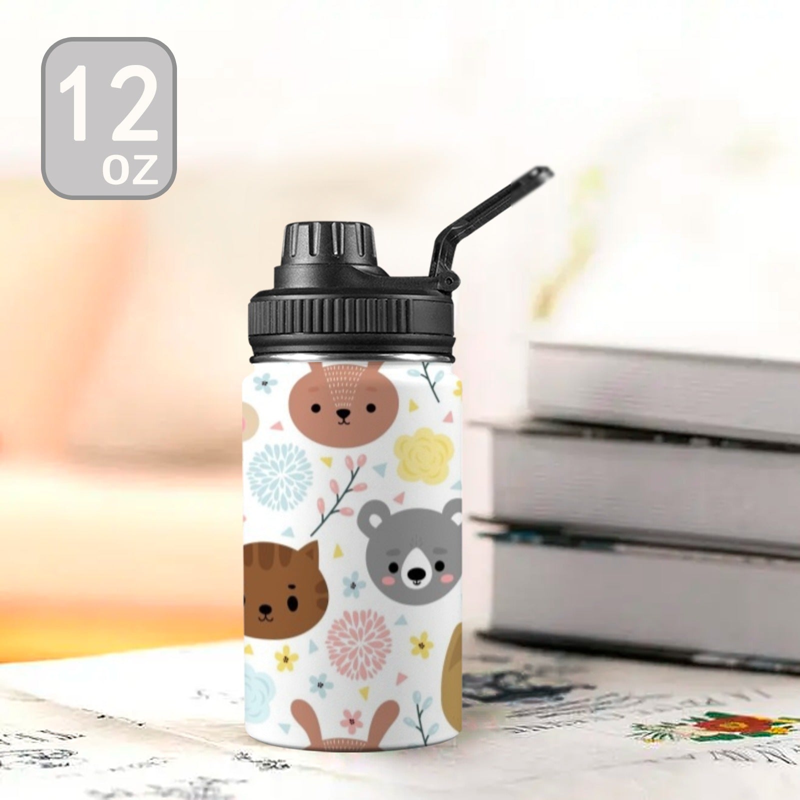 Baby Animals - Kids Water Bottle with Chug Lid (12 oz)