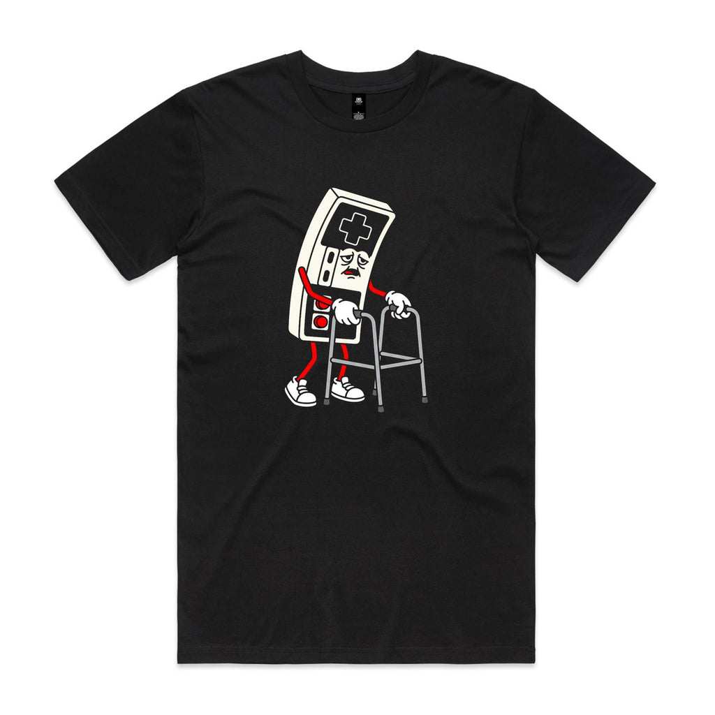 Retro Gamer Men's AS Colour T-shirt Black Mens T-shirt Games Printed In Australia