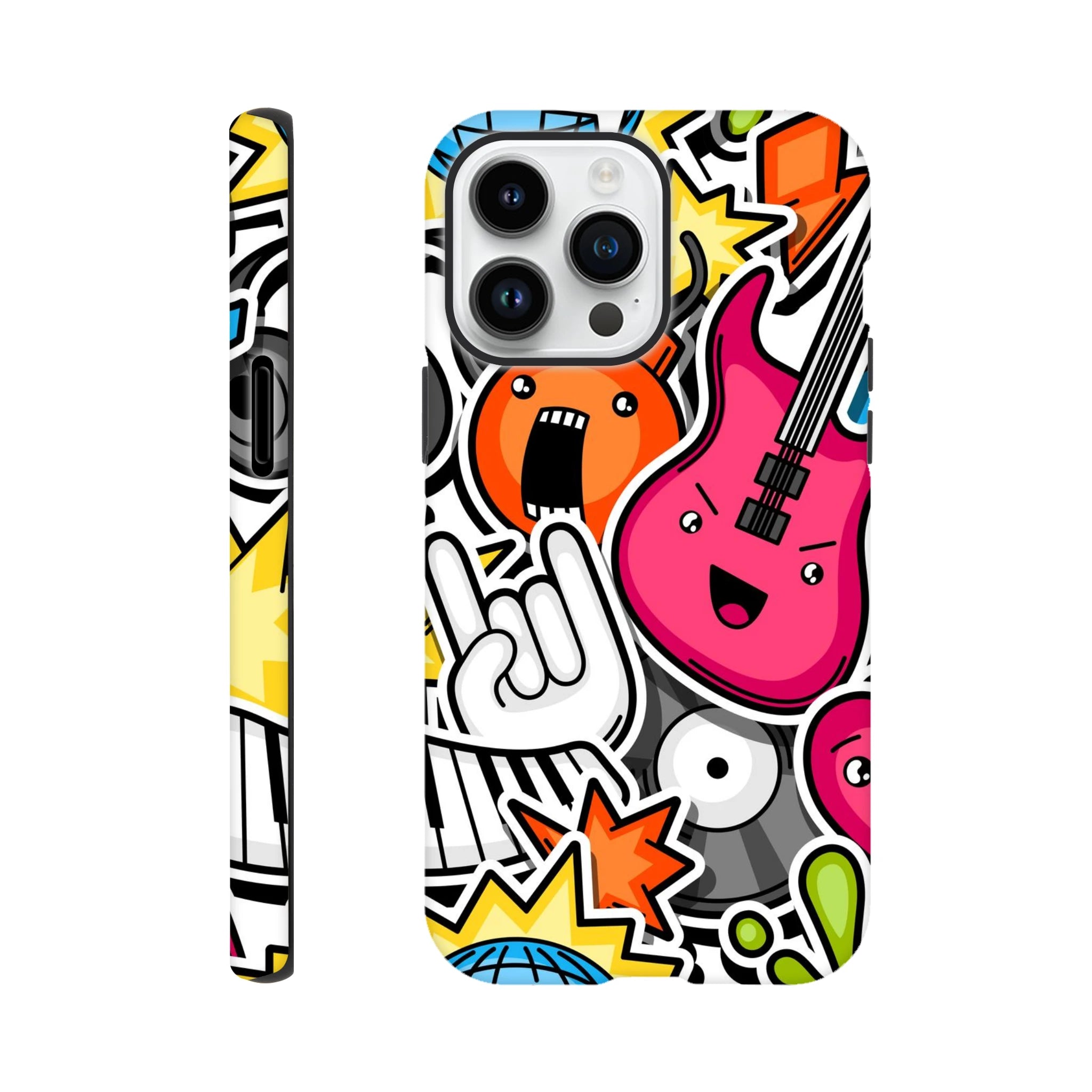 Sticker Music - Apple iPhone Tough case iPhone 14 Pro Max iPhone Tough Case Globally Fulfilled Music