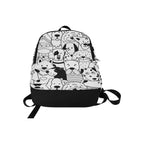 Black And White Dogs - Fabric Backpack