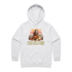 Sloth, We'll Get There When We Get There - Womens Hoodie White Marle Womens Hoodie animal Printed In Australia