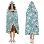 Comic Book Speech Bubbles Kids Hooded Blanket 100cm × 130cm Kids Hooded Blanket comic Printed Offshore