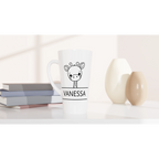 Personalise Giraffe Name White Latte 17oz Ceramic Mug Personalised Latte Mug animal customise Globally Fulfilled Name