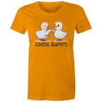 Goose Bumps - Womens T-shirt Orange Womens T-shirt animal Printed In Australia